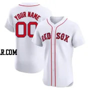 Custom Men's Boston Red Sox White Elite Home Jersey