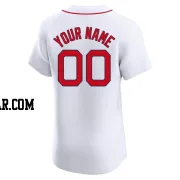 Custom Men's Boston Red Sox White Elite Home Jersey