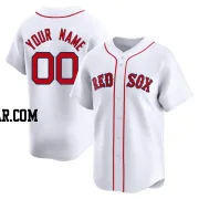 Custom Men's Boston Red Sox White Limited Home Jersey