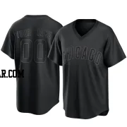 Custom Men's Chicago Cubs Black Replica Pitch Fashion Jersey