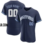 Custom Men's Chicago Cubs Navy Authentic 2021 City Connect Jersey