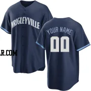 Custom Men's Chicago Cubs Navy Replica 2021 City Connect Jersey