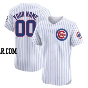 Custom Men's Chicago Cubs White Elite Home Jersey