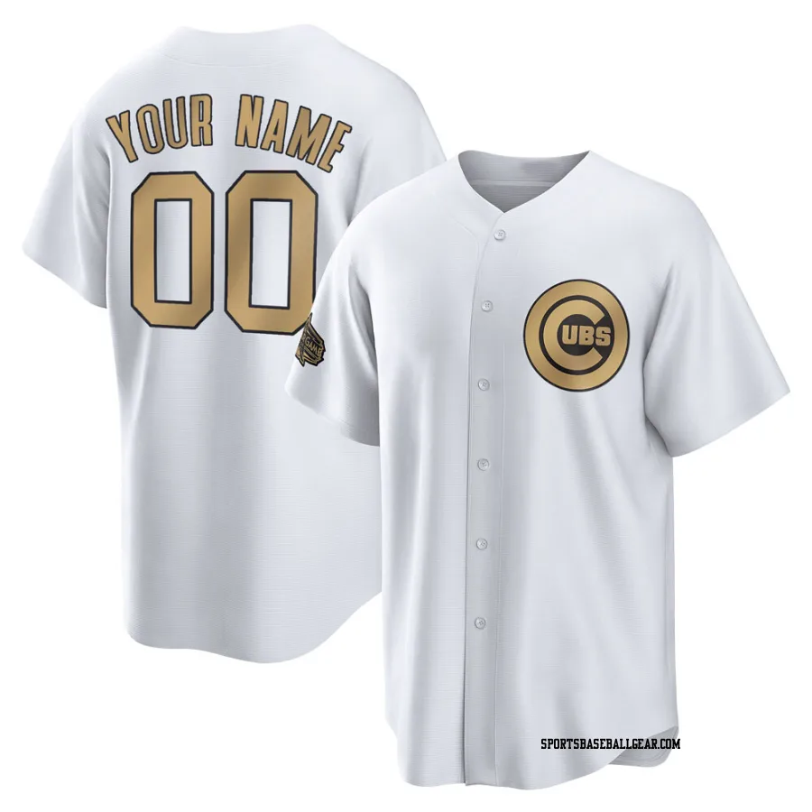 Custom Men's Chicago Cubs White Game Replica 2022 All-Star Jersey