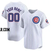 Custom Men's Chicago Cubs White Limited Home Jersey