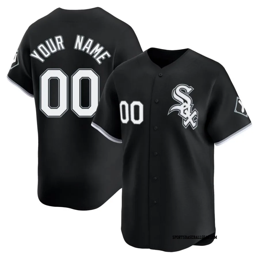 Custom Men's Chicago White Sox Black Limited Alternate Jersey