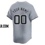 Custom Men's Chicago White Sox Gray Limited Road Jersey