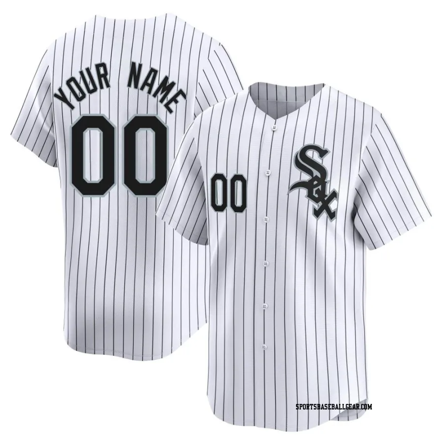 Custom Men's Chicago White Sox White Limited Home Jersey