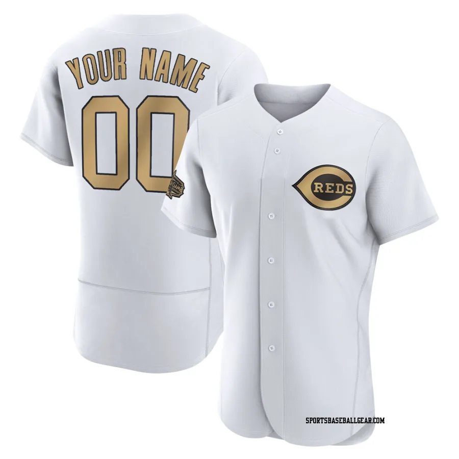 Custom Men's Cincinnati Reds White Game Authentic 2022 All-Star Jersey