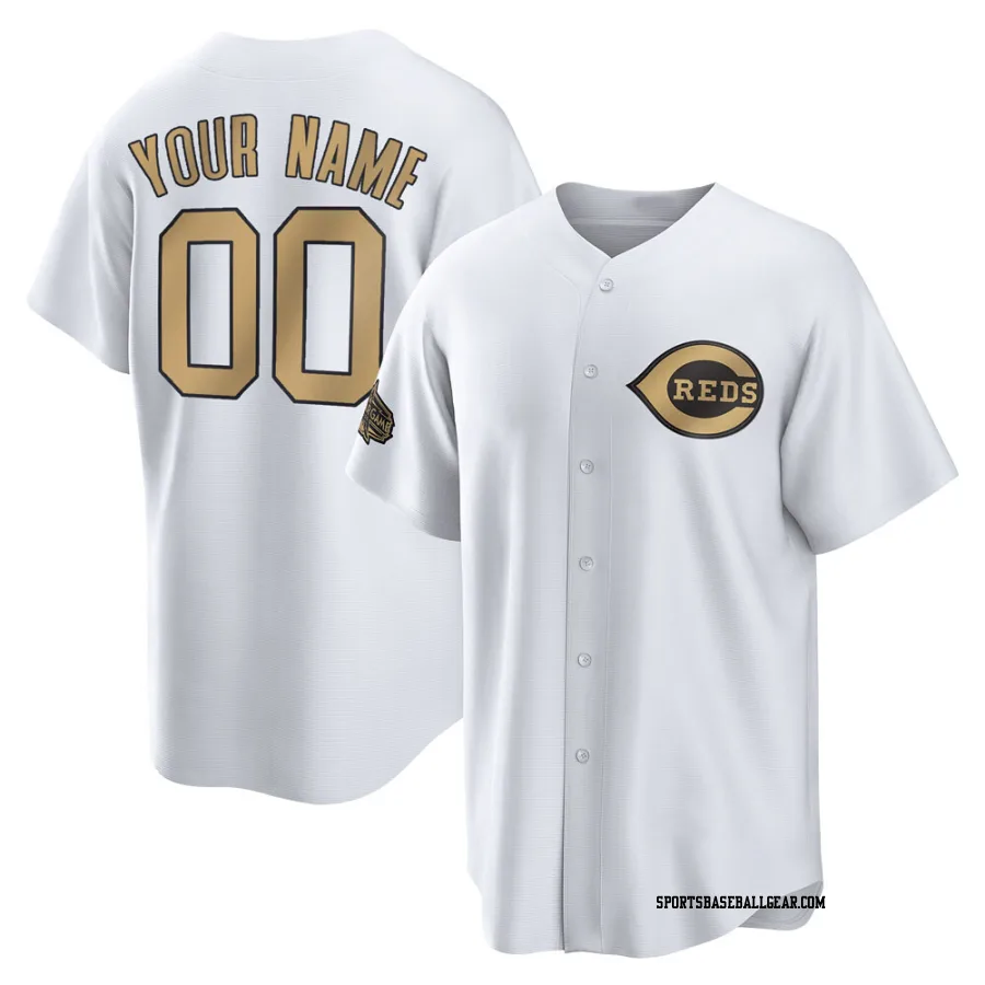 Custom Men's Cincinnati Reds White Game Replica 2022 All-Star Jersey