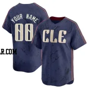 Custom Men's Cleveland Guardians Navy Limited 2024 City Connect Jersey