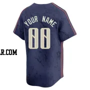 Custom Men's Cleveland Guardians Navy Limited 2024 City Connect Jersey