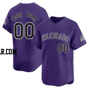 Custom Men's Colorado Rockies Purple Limited Alternate Jersey