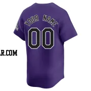 Custom Men's Colorado Rockies Purple Limited Alternate Jersey