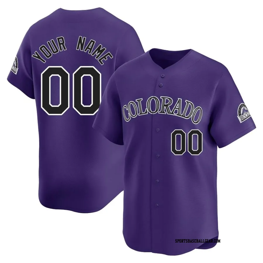 Custom Men's Colorado Rockies Purple Limited Alternate Jersey