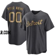 Custom Men's Detroit Tigers Charcoal Game Replica 2022 All-Star Jersey