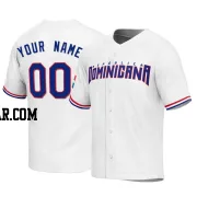 Custom Men's Dominican Republic Baseball White Replica 2023 World Baseball Classic Jersey