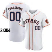 Custom Men's Houston Astros White Authentic 2022 World Series Champions Home Jersey