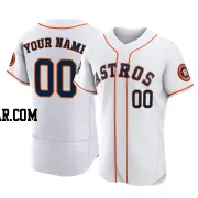 Custom Men's Houston Astros White Authentic 2022 World Series Home Jersey