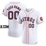 Custom Men's Houston Astros White Elite Home Jersey