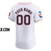 Custom Men's Houston Astros White Elite Home Patch Jersey