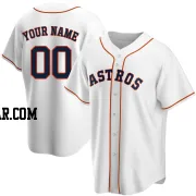 Custom Men's Houston Astros White Replica Home Jersey