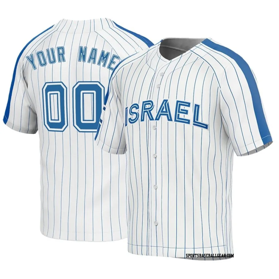 Custom Men's Israel Baseball White Replica 2023 World Baseball Classic Jersey