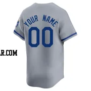 Custom Men's Kansas City Royals Gray Limited Away Jersey