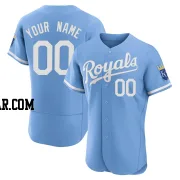 Custom Men's Kansas City Royals Light Blue Authentic 2022 Alternate Jersey