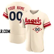 Custom Men's Los Angeles Angels Cream Authentic 2022 City Connect Jersey