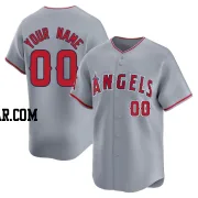 Custom Men's Los Angeles Angels Gray Limited Away Jersey