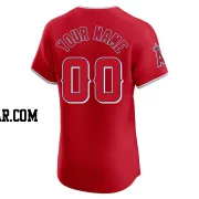 Custom Men's Los Angeles Angels Red Elite Alternate Jersey