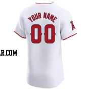 Custom Men's Los Angeles Angels White Elite Home Jersey