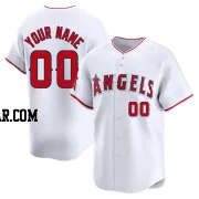 Custom Men's Los Angeles Angels White Limited Home Jersey