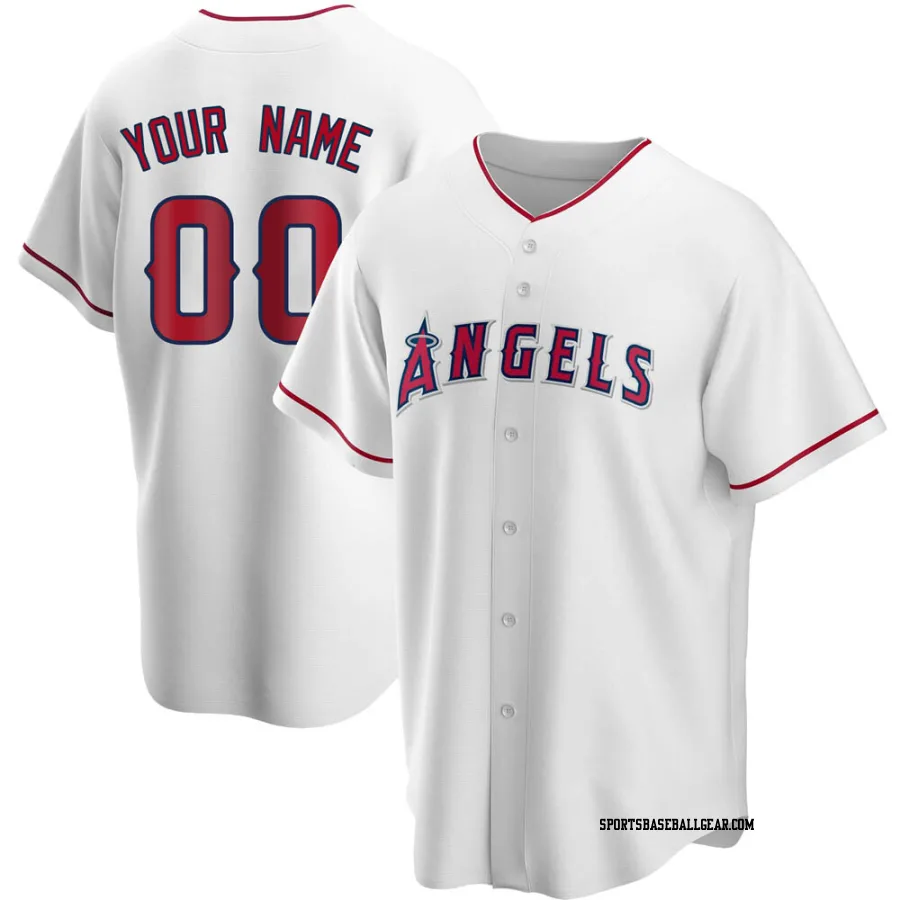 Custom Men's Los Angeles Angels White Replica Home Jersey