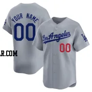 Custom Men's Los Angeles Dodgers Gray Limited Away Jersey