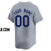 Custom Men's Los Angeles Dodgers Gray Limited Away Jersey