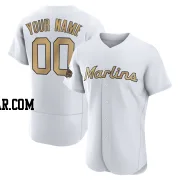 Custom Men's Miami Marlins White Game Los Authentic 2022 All-Star Jersey