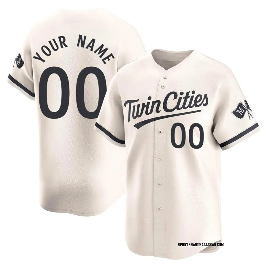 Custom Men's Minnesota Twins Cream Limited Alternate Jersey