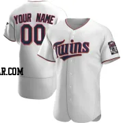 Custom Men's Minnesota Twins White Authentic Home Jersey