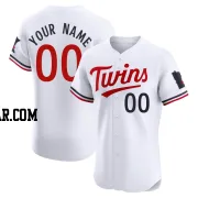 Custom Men's Minnesota Twins White Elite Home Jersey