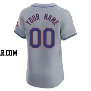 Custom Men's New York Mets Gray Elite Road Jersey