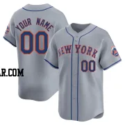 Custom Men's New York Mets Gray Limited Away Jersey