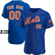 Custom Men's New York Mets Royal Authentic Alternate Jersey