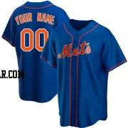 Custom Men's New York Mets Royal Replica Alternate Jersey