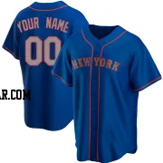 Custom Men's New York Mets Royal Replica Alternate Road Jersey