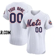 Custom Men's New York Mets White Elite Home Jersey