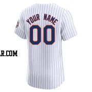 Custom Men's New York Mets White Elite Home Jersey