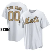 Custom Men's New York Mets White Game Replica 2022 All-Star Jersey