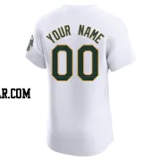 Custom Men's Oakland Athletics White Elite Home Jersey